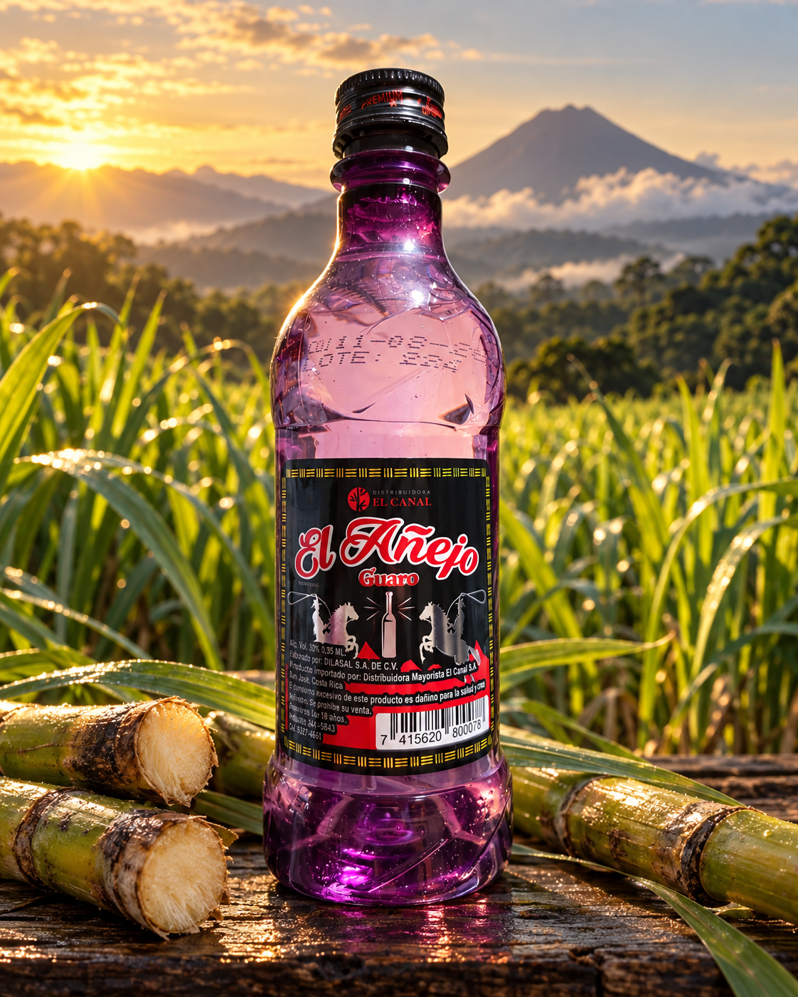Botella de guaro El Añejo